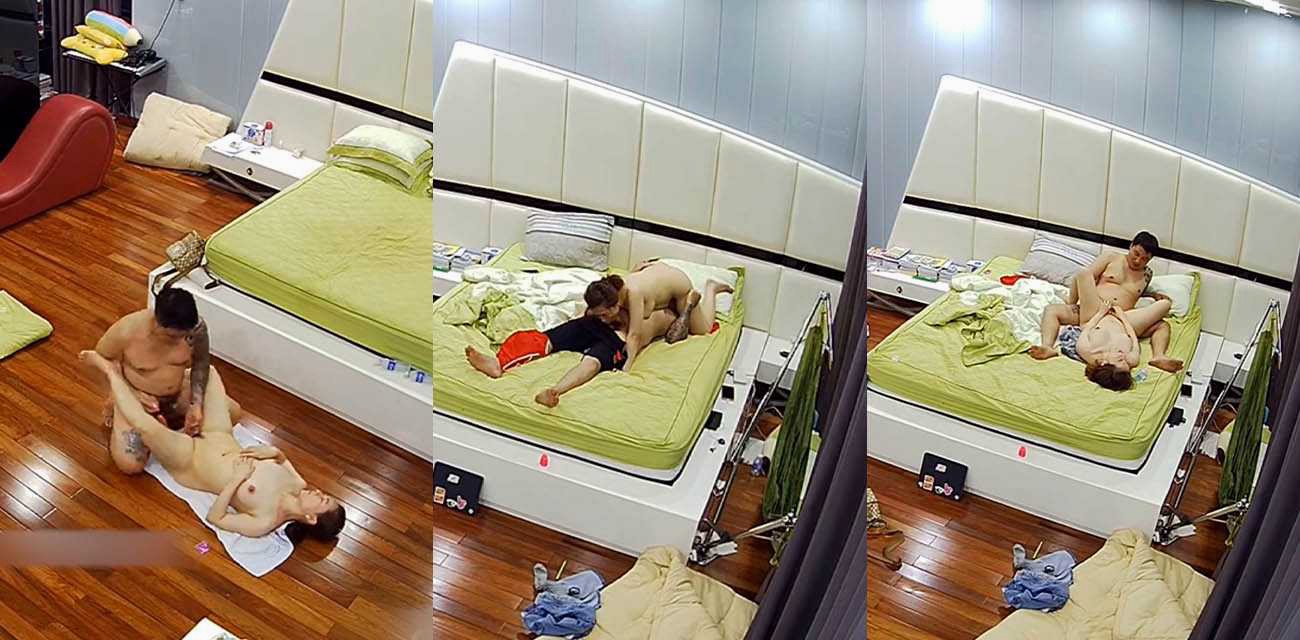 窥视有钱人的生活！富人夫妻在豪华大卧室做爱 从床上干到地上 解锁各种姿势玩法 鸡巴道具齐上阵