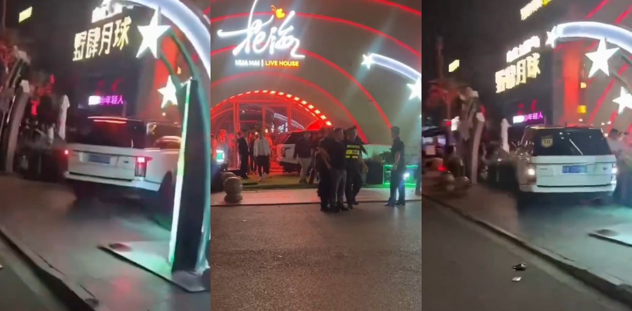 山西太原花海酒吧 两男子醉酒后发生矛盾 竟开车撞向无辜人群 开路虎脑子也虎啊！