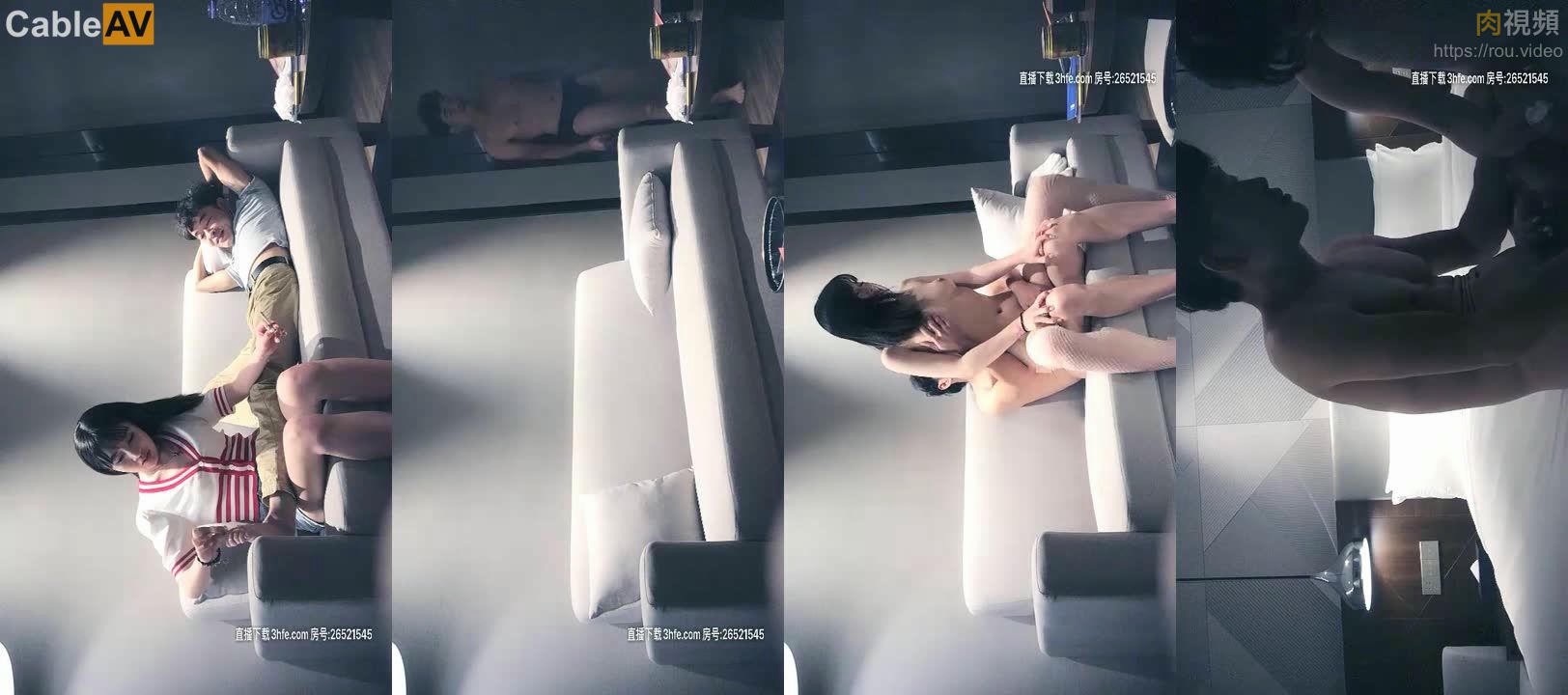 花招多又能干的中年男硬是把刚约到酒店的牛仔短裙性感美女折磨的快哭了,搞完还说交个朋友,以后还可以约炮,国语!