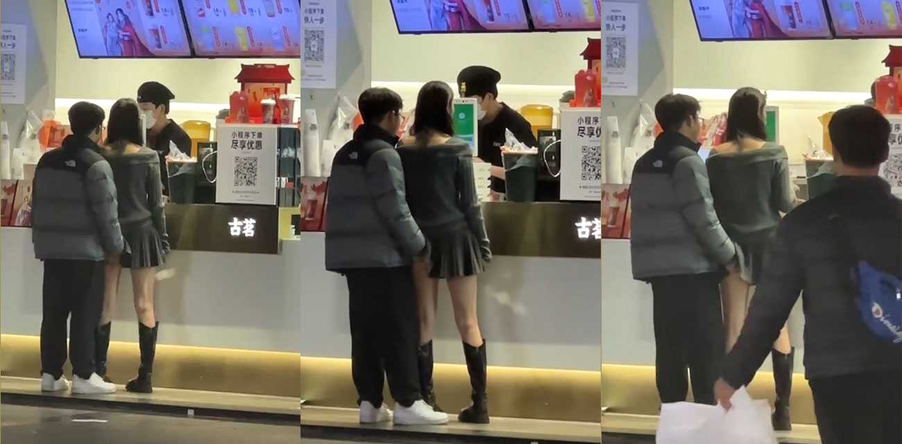 古茗店门口的瓜2.0 古茗又出新瓜 第三视角完整版视频！这男子一看就是饿了